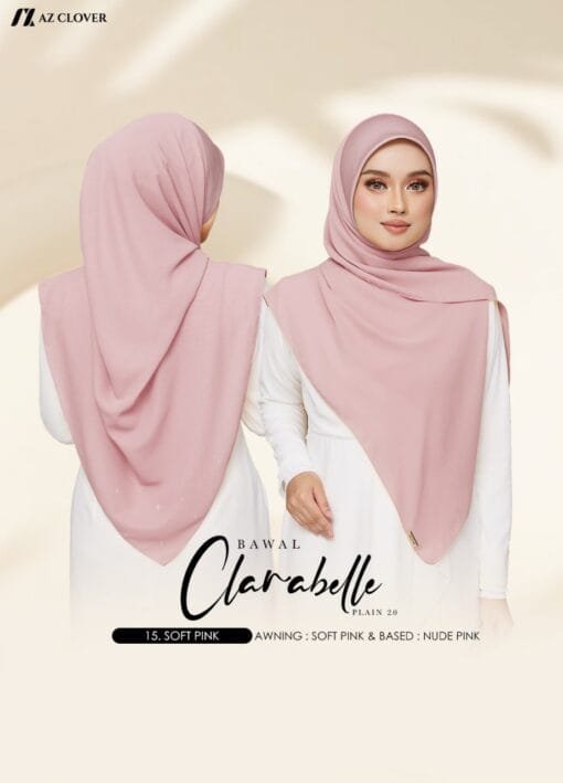 BAWAL CLARABELLE PLAIN B50 - 15 SOFT PINK - Image 2
